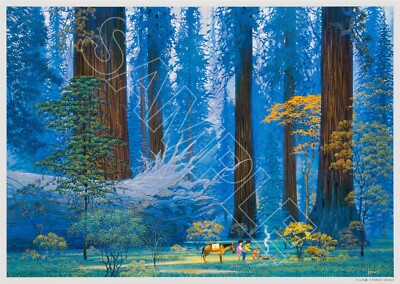 絵画 idol       HIRO ISHII Hiroo Isono Art Poster Dwarf's House Emerald Forest 210x297mm