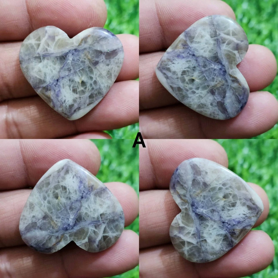 Ultimate Tiffany Jasper Cabochon Heart Shape Loose Gemstone For Jewelry Making - Image 2 of 4