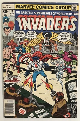 THE INVADERS #14 ~ 1977 MARVEL COMICS ~ LOTS OF PICS ~ FINE CONDITION