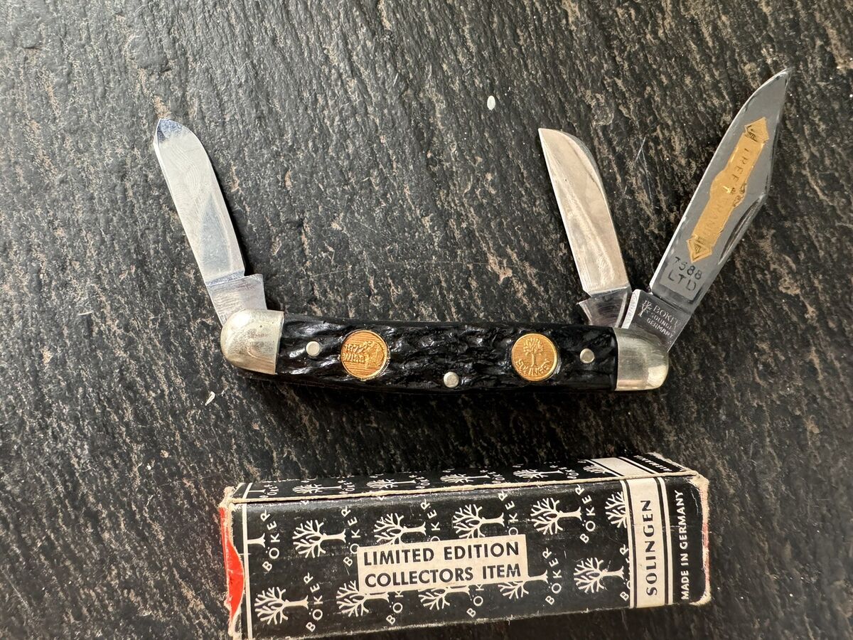 Boker Solingen Tree Brand 7588 LTD 1972 WISS With Original Boker Solingen Tree Brand 7588 LTD 1972 WISS With Original