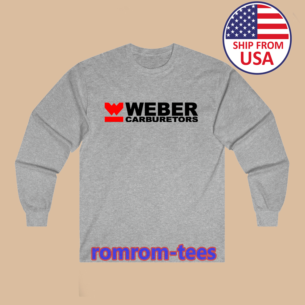 Weber Racing Carburetors T-Shirt in Gray Size S to 3XL