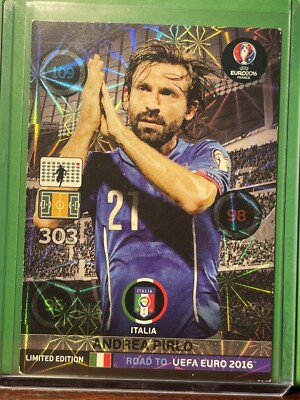 Limited Edition Andrea Pirlo Panini Adrenalyn XL Road To UEFA EURO 2016 EURO 16