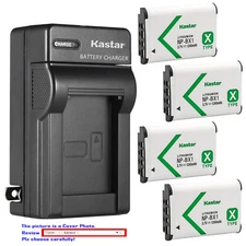 Kastar Battery AC Wall Charger for Sony Genuine NP-BX1 & Sony Type X Battery