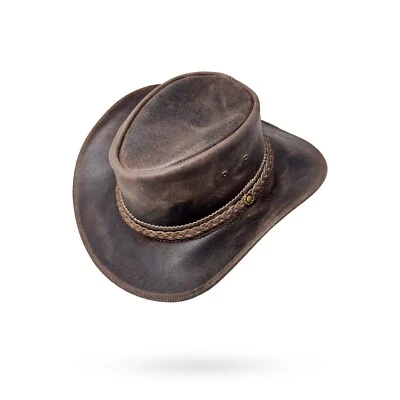Lederhut Western Cowboy – Outdoor Hut Reiten, Wandern & Abenteuer Dusty Trail - Bild 1 von 4