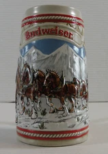 Budweiser Beer Stein "A" Series 1985 Vintage Ceramarte Anheuser-Busch Clydesdale