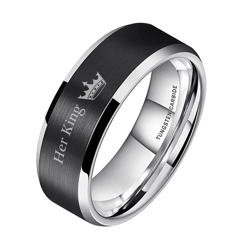 Tungsten wedding bands clearance for her