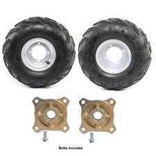 2pc 16x8-7 Tire Wheels 4 Lug Rim Rear Axle Hub Go Kart Atv Coolster 110cc 125c