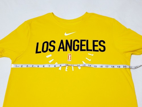 NIKE Dri-Fit Los Angeles Sparks WNBA yellow t-shirt Adult Men's LARGE L Athletic - Picture 3 of 5