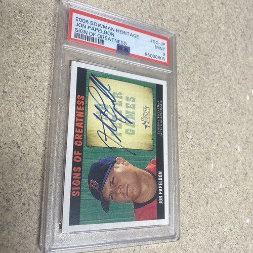 2005 Bowman Heritage Jon Papelbon RC handsigniert Signs of Greatness