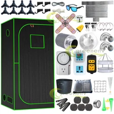 48"x48"x80" Complete Grow Tent Kit w/LED Full Spectrum Grow Light & Fan & Filter