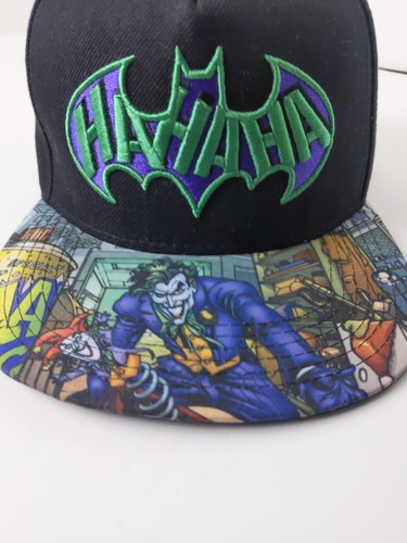 Batman Hat Black DC Comics Batman Joker Graphic Adjustable Snapback Bat Signal