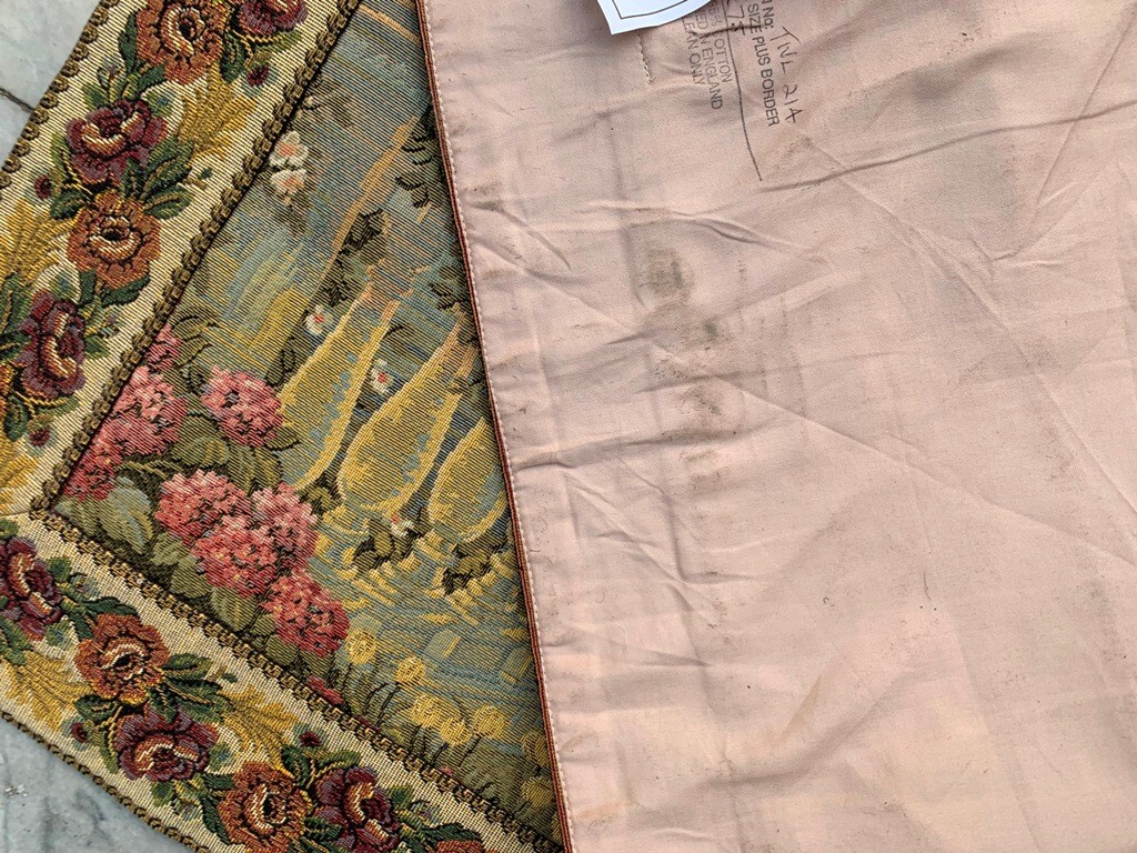 Vintage French Tapestry Medeival Pictorial Stunning Home