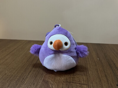 Squishmallow Clip On Neha Dodo Bird Purple Keychain Backpack Kellytoy