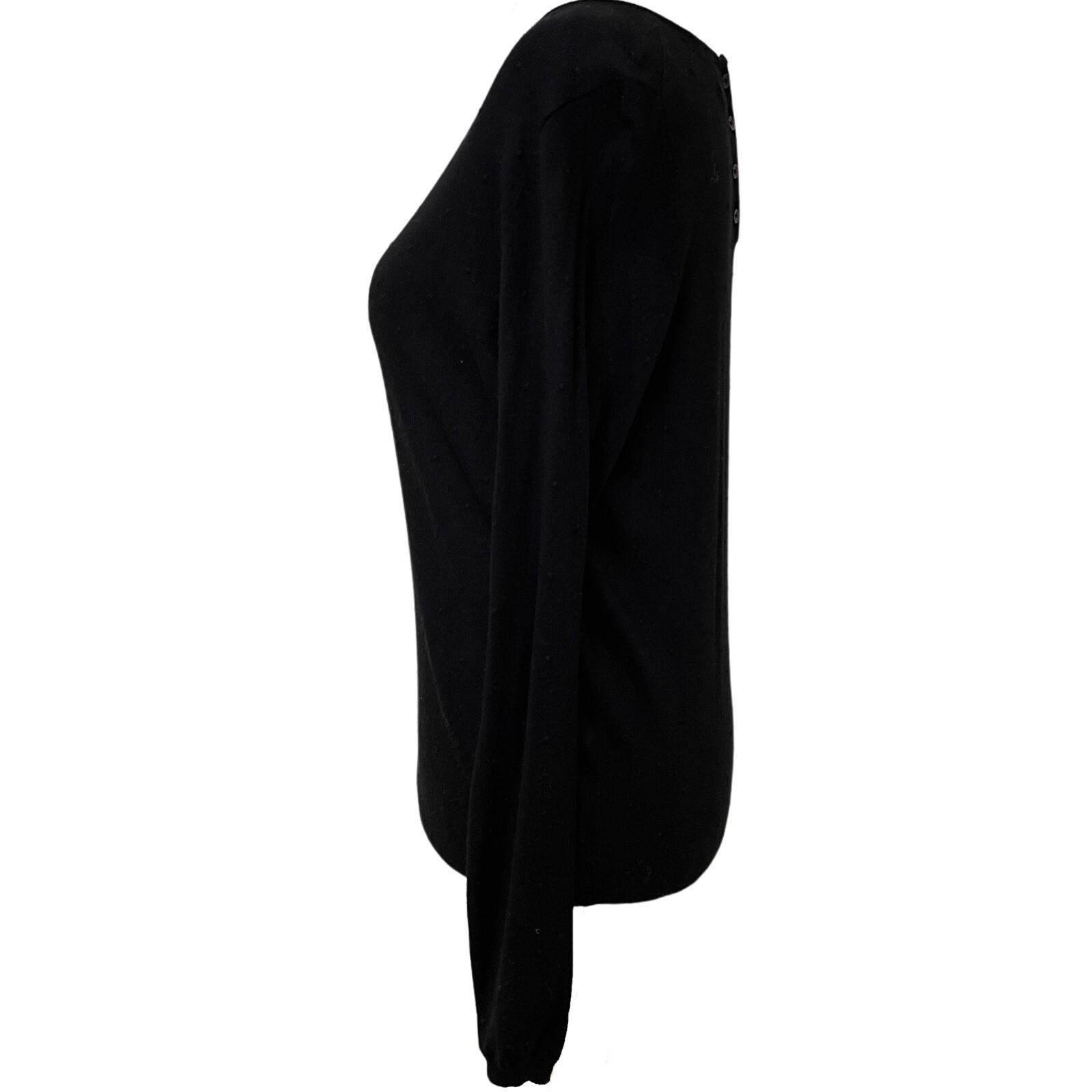 Women's Mango Basic Size Small Black Long Sleeve … - image 4