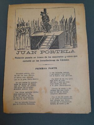 DOC-1339. Document: Pliego De Cordel. Juan Portella. 19th Century