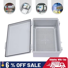 Electrical Junction Box ABS Plastic Outdoor Project Enclosure Case 14x10x6''