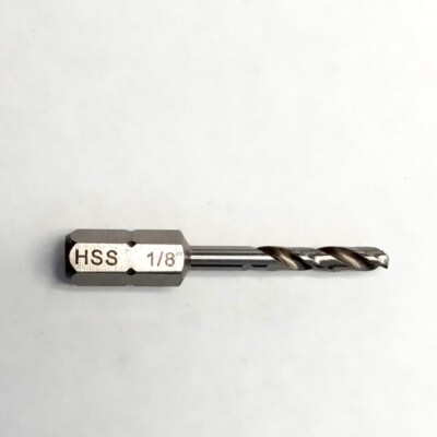 Wiha 78008B 1/8'' Stubby High Speed Drill Bit 1/4'' Hex Shank BULK