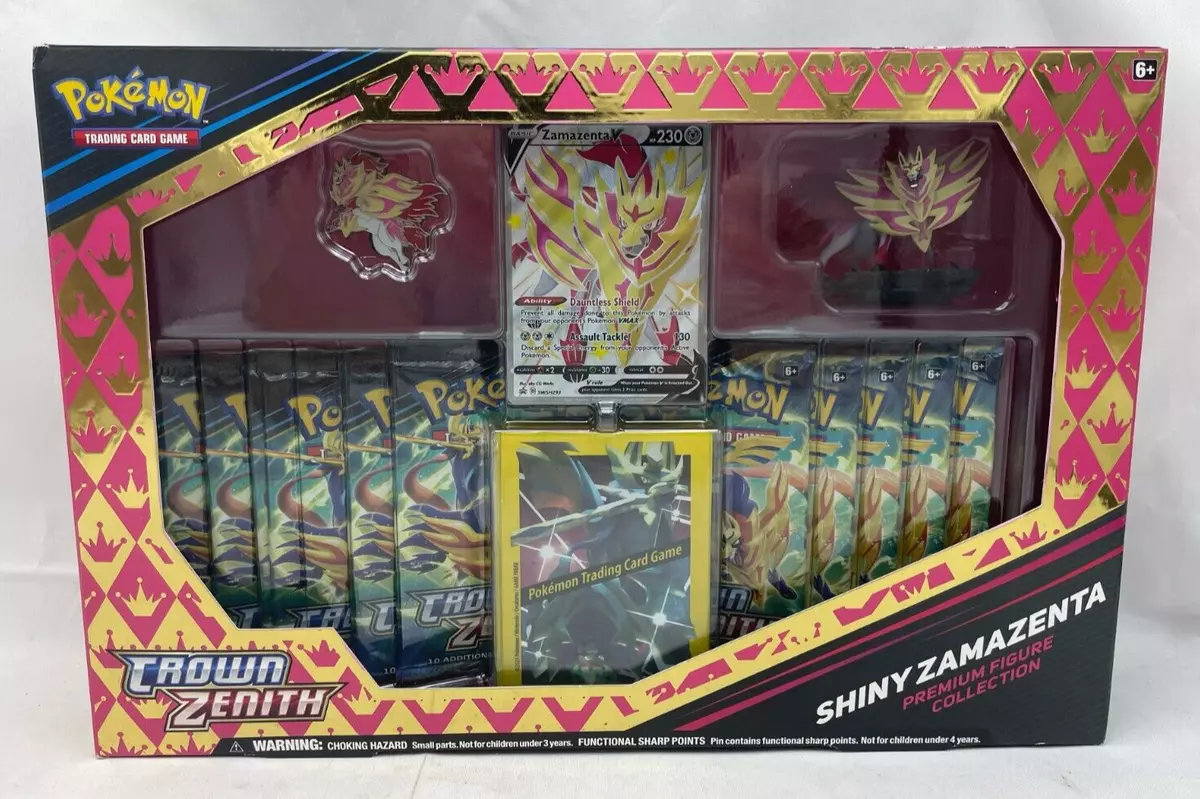 Pokemon Crown Zenith Shiny Zamazenta V Premium Figure Collection (11  Booster Packs, Foil Promo Card, Figure, Pin, 65 Card Sleeves & More) 