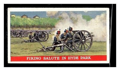 FIRING SALUTE HYDE PARK #34 CORONATION MAJESTIES 1937 GODFREY PHILLIPS TOBACCO