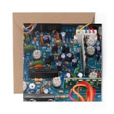 1 x Blank Greeting Card Amateure Radio Transceiver Clectronic Board #44075