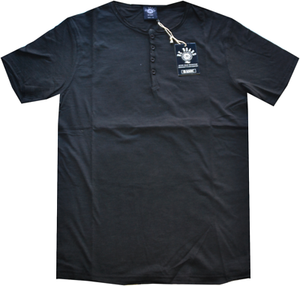 MAGLIA UOMO M L XL XXL 3XL cotone 100% fiammato t-shirt Be Board serafino  nero | eBay