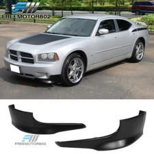 Fits 06-10 Dodge Charger PU Front Bumper Lip Aprons Spoiler 2PCS Bodykit