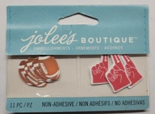 Jolee's Boutique Footballs And Foam Fingers 11 Pieces Non Adhesive