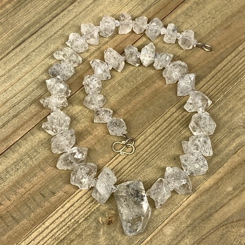 13-33mm, 35 Bds, 106.8g, Natural Terminated Diamond Quartz Beads Strand 16",DQ67 - Picture 7 of 11