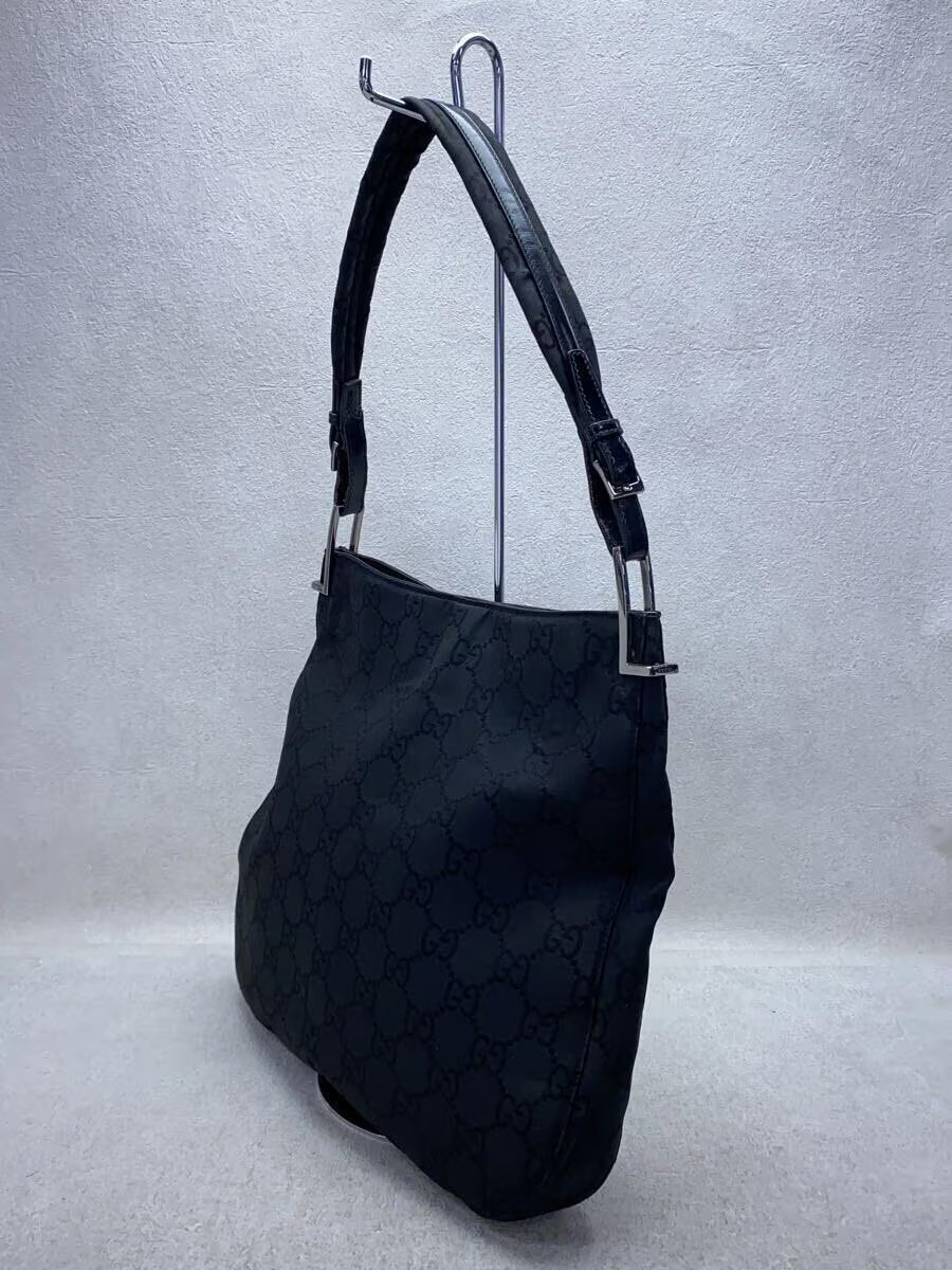 GUCCI Nylon Shoulder Bag Black All-Over Pattern Japan Import