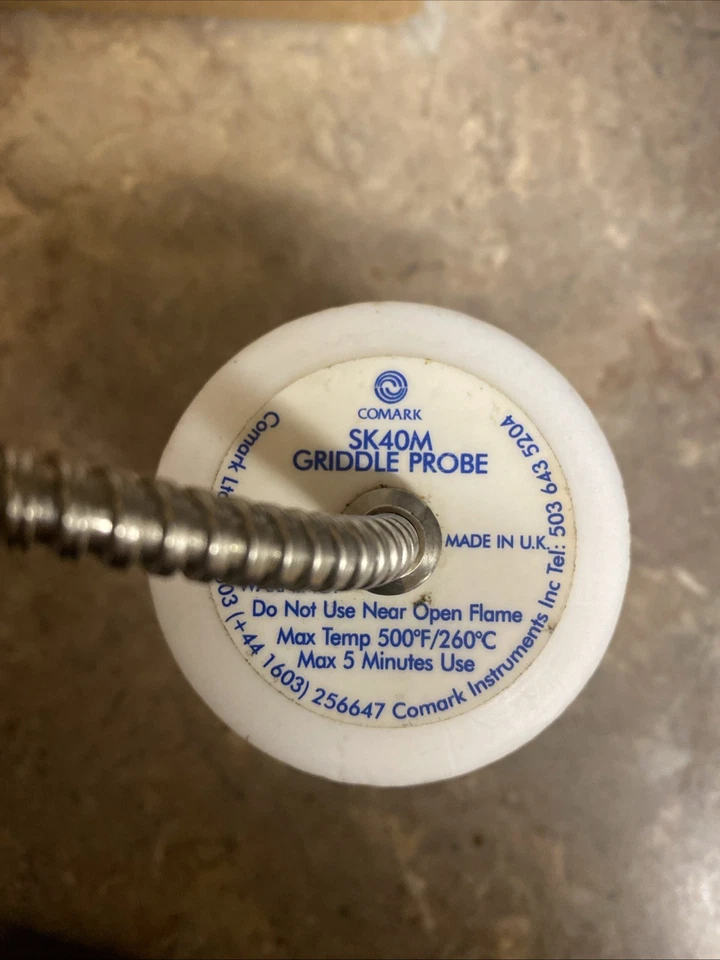 Comark SK40M Griddle Probe, Type K, 500F Max (Used) Temperature, Thermometer.  - Image 2 of 4