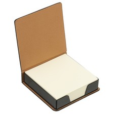 140Sheets Leather Sticky Notes Holder, 10in Post Notes Holder Box, Black