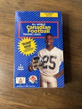 Vintage Sealed 1991 All World Canadian Football CFL Box 36 Packs Rocket Ismail