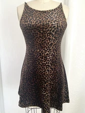 90s Y2K Charlotte Russe Velour Leopard Fairycore Whimsigoth Top Club Wear Sz S