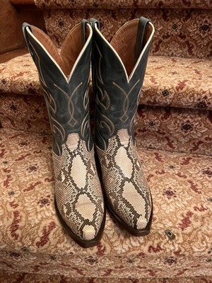 Dan Post Men's Cowboy Boot - Exotic Python - Snip Toe Size 10D