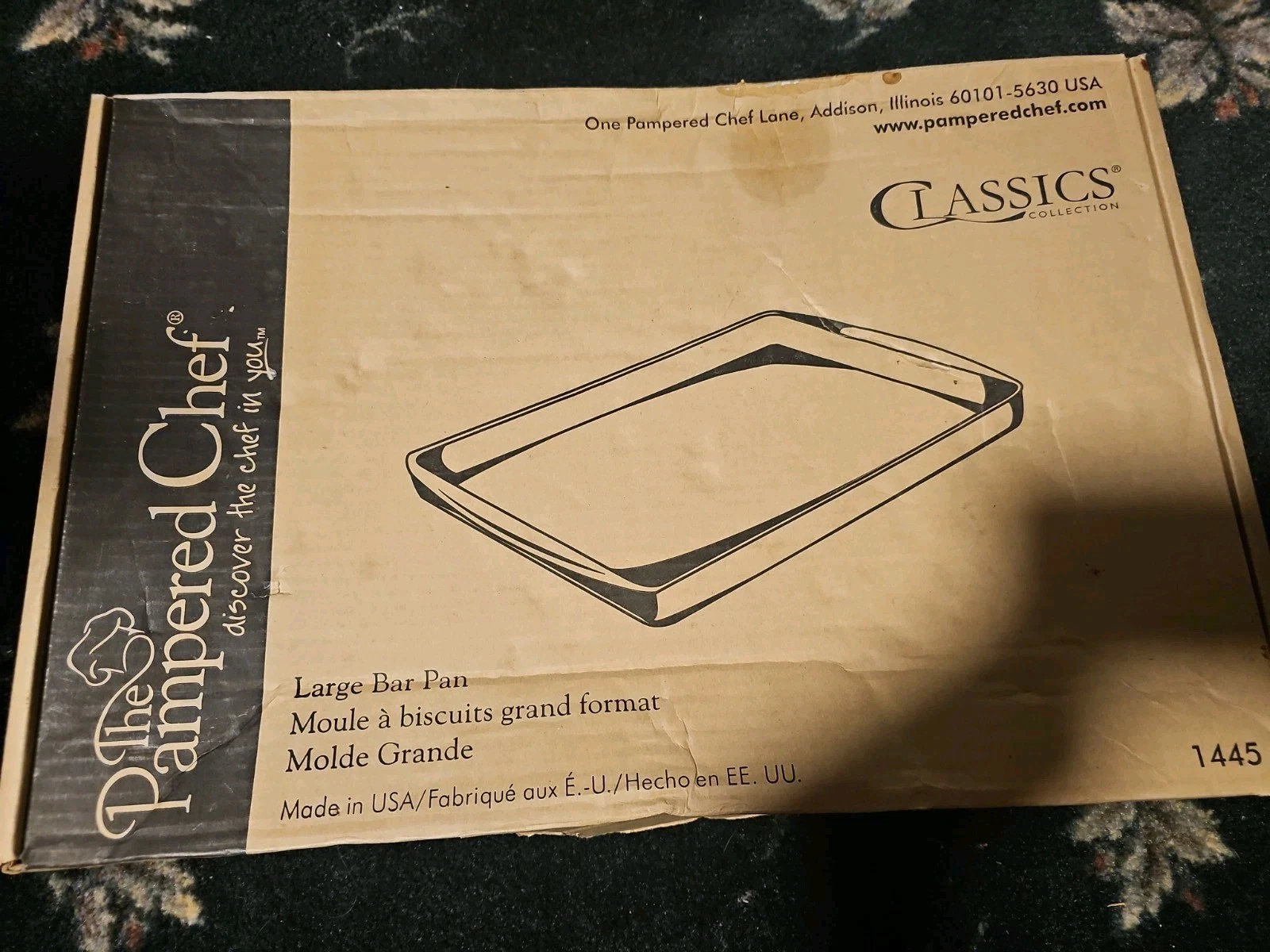 The Pampered Chef Stoneware Bar Pan - 11X16 Cookie Sheet #1445 NEW!