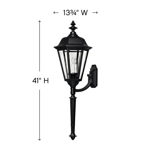 Hinkley Manor House 41" High Black Outdoor Wall Light - Picture 5 of 7