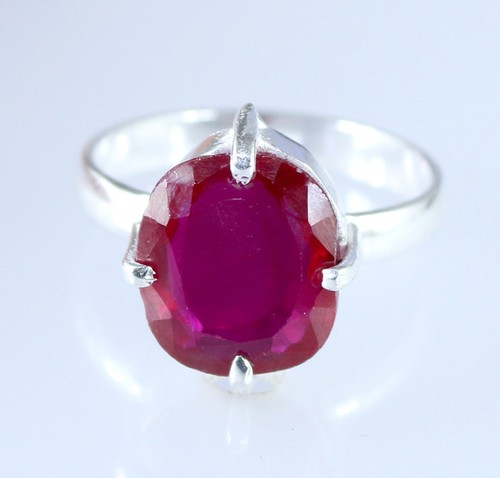 Natürlich Rot Saphir 9.20 Ct-Kissen Edelstein Zertifiziert Herren Neueste Design - Bild 5 von 6