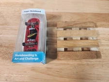 Professional Wooded Fingerboard Mini Skateboard -  RED LIPS & Palette