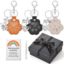 Dog Memorial Gifts for Loss of Dog   6 PCS Pet Keepsake Keychain Set with Fur Ca