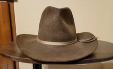 VINTAGE 4X BEAVER COWBOY HAT SIZE 7 1/4 MAN'S SHOP HOLDREGE NEBRASKA 
