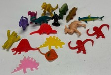 12 VTG Small Plastic Dinosaur Animal Figures Toy Lot