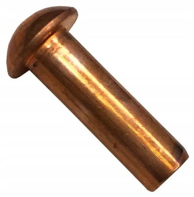 1000x Copper Rivets 4x16mm DIN 660 Full Rivets with Ball Head