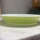 Vintage Pyrex Glass Pie Plate Dish # 909 Lime Green 9" Diameter