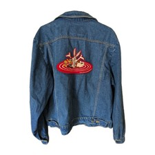 Vintage 90s Looney Tunes Eagle Ridge Denim Jacket Y2K Cartoon Made In USA Mens M