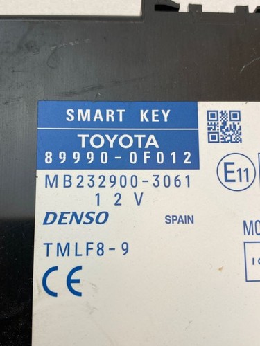Toyota Verso 2013 Keyless Go Steuereinheit Smart Key 899900F012 - Picture 5 of 5