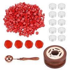 Wax Seal Kit, 300 Wax Beads, Candles, Red
