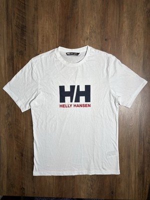 Helly Hansen T Shirt Unisex S White Cotton Logo Gorpcore Hiking Outdoor Active