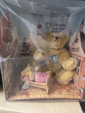 Vintage Steiff Giengen-Brenz Mama Baby Bear Set w/ Cradle 1906 replica