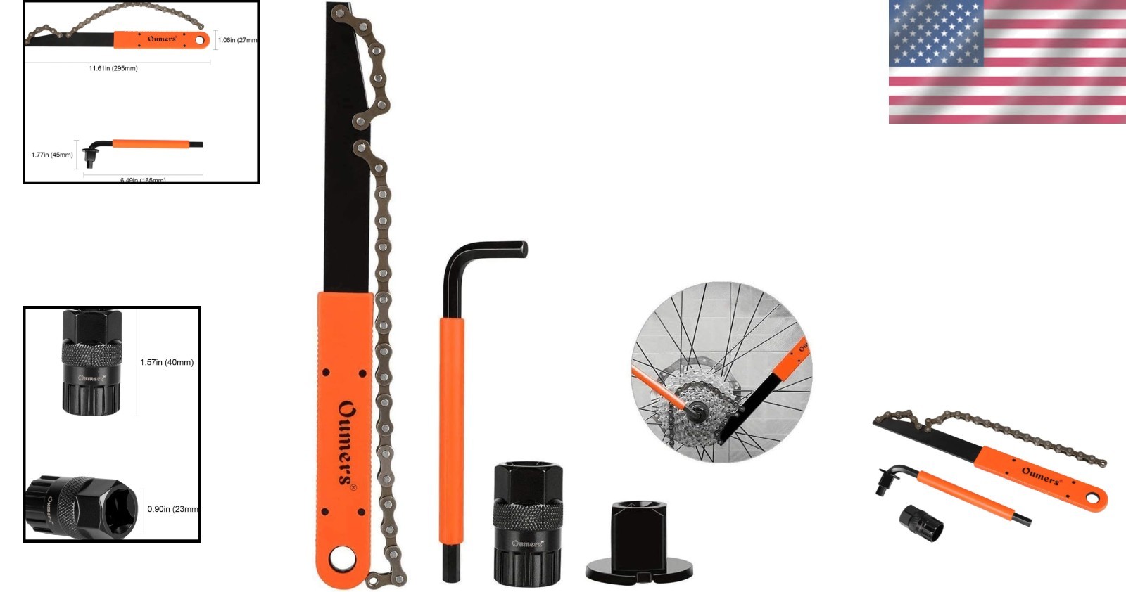 Durable Alloy Steel Bicycle Sprocket Remover Tool - 12-Piece Professional Kit