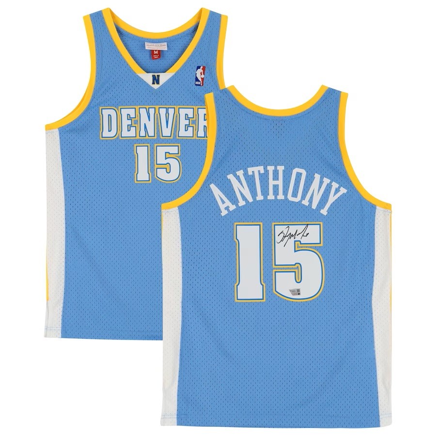 Carmelo Anthony Autographed Signed Denver Nuggets 2003/04 M&N Swingman Jersey Fanatics 